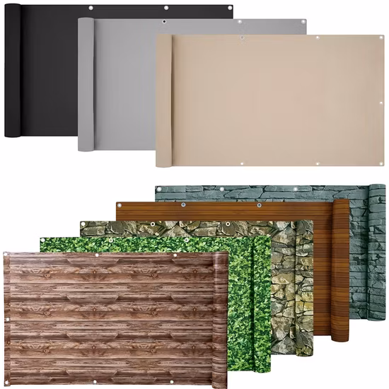 Recinzione privacy stampata in PVC per il balcone, recinzione privacy